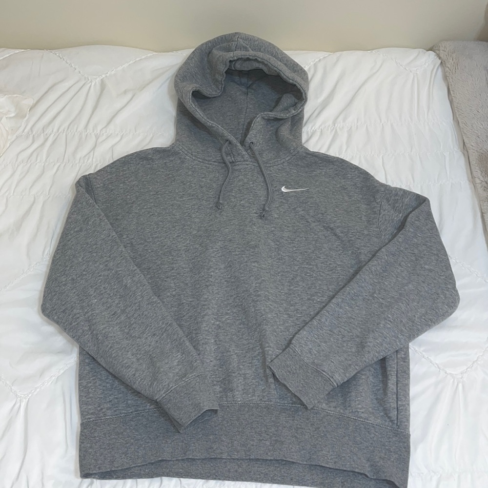 Gray Nike hoodie sweatshirt